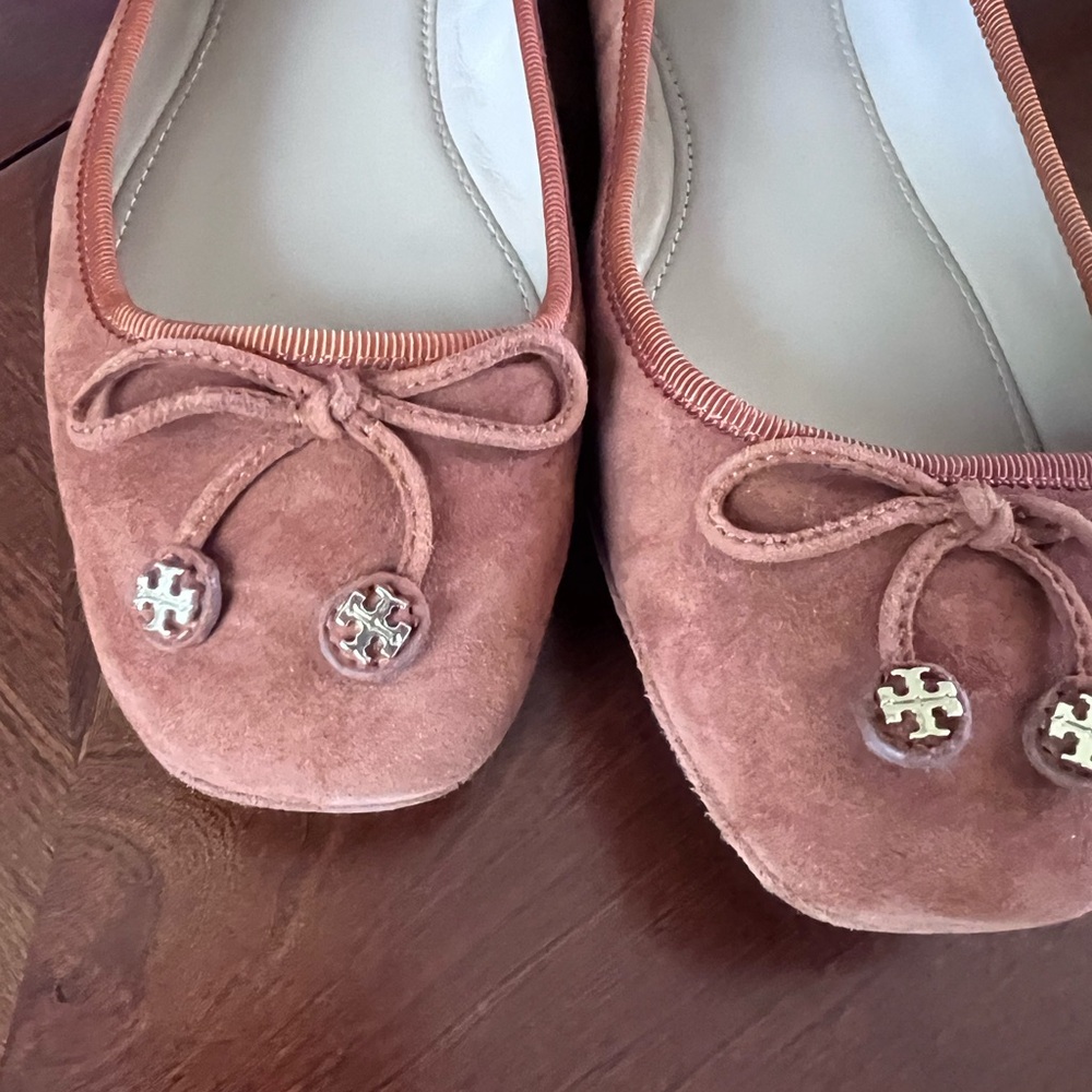 Tory Burch Rust/Brown Suede Ballet Flats - Picture 2 of 6